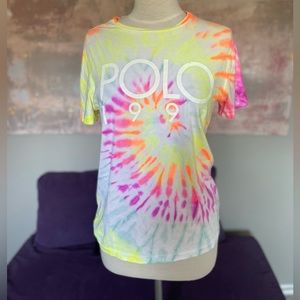 POLO RALPH LAUREN TIE DYE 1992‎ TEE custom slim fit size small